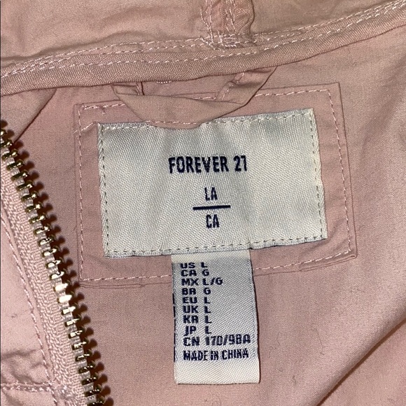 Forever 21 Pink Gold Zip Jacket - Picture 4 of 4